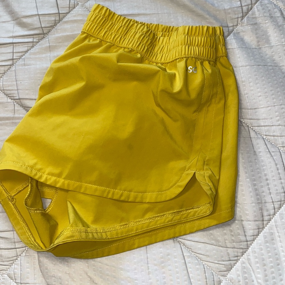 Yellow DSG athletic shorts